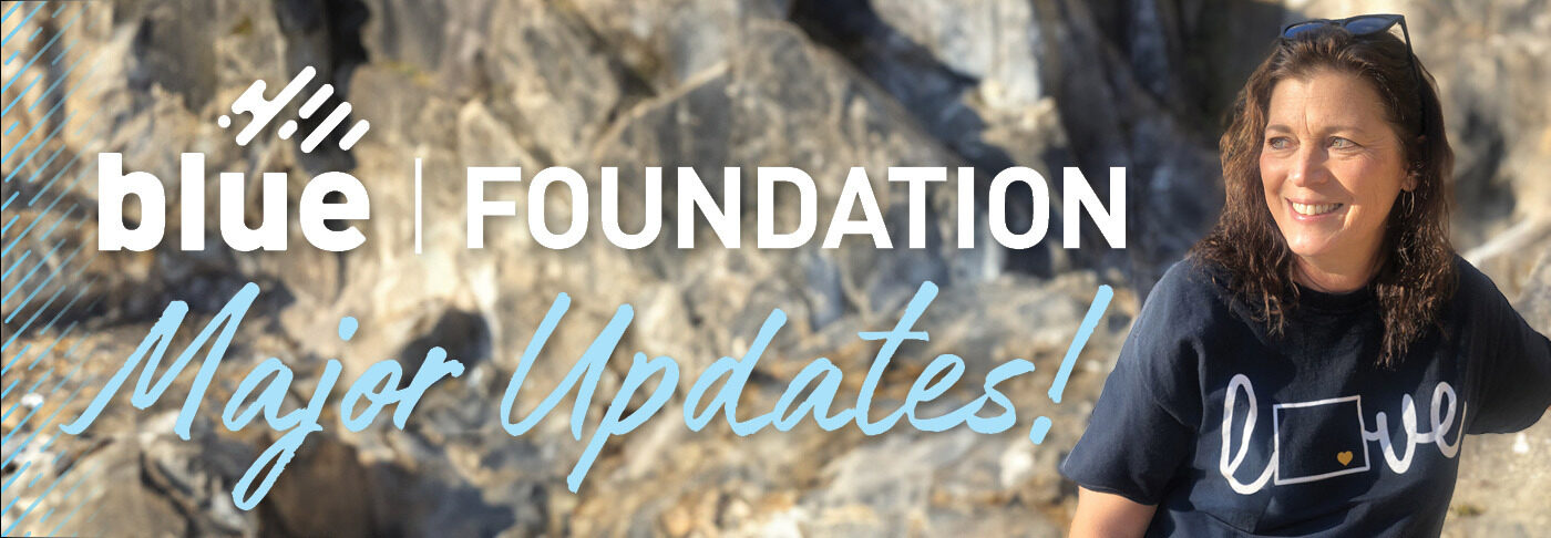 Blue Foundation major update header image with an image of the new director.